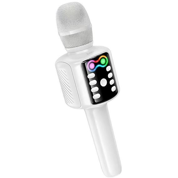 Караоке Микрофон-колонка Hoco L24 Shine White