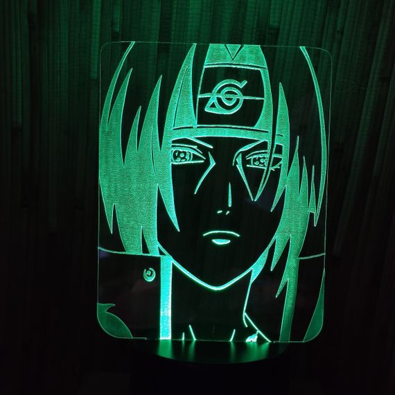 Акриловий світильник-нічник Учіха Ітачі 2 зелений tty-n000308