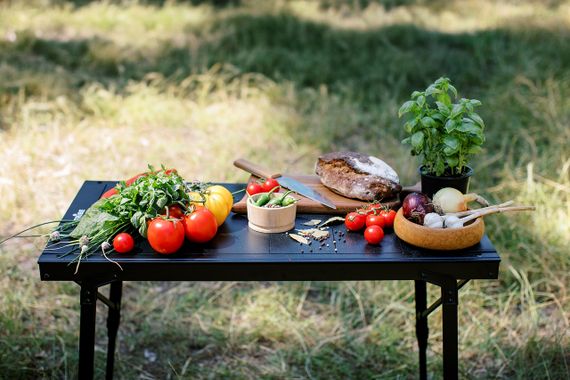 Стіл Tribe Camp Table Alu алюмінієвий чорний, Похідний стіл трайб для кемпінгу, Стіл регульований для риболовлі | Зображення 1