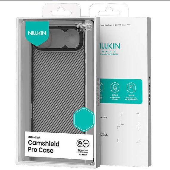 Карбонова накладка Nillkin CamShield Pro для Apple iPhone 17 Air (6.5") Transparent black | Зображення 5