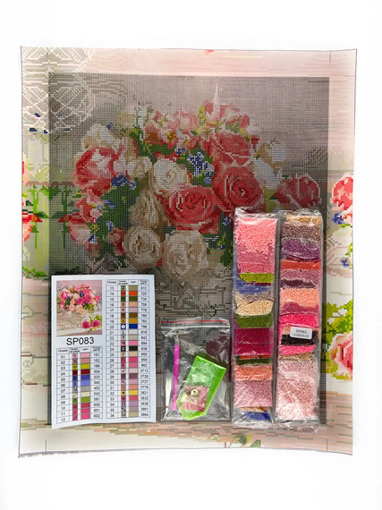 Алмазная мозаика Красивые розы 40х50 см ColorArt SP083 | Зображення 2