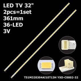 LED підсвітка TV 32" 361mm 36-led T51M320304AI1ET13H YXD-C0002-32 TOT32LB02 4C-LB320T-PF2 2шт.