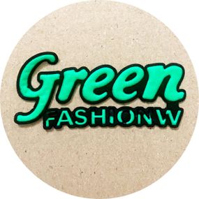Нашивка на одяг (термо) Green Fashionw 85*31 мм Зелена