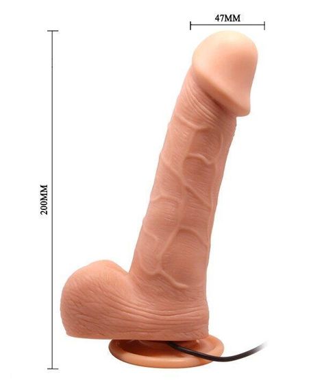 Вібратор на присосці з функцією ротації BARBARA 7,8" Ken MULTI-SPEED VIBRATOR, BW-008015R Sex Aura | Зображення 7