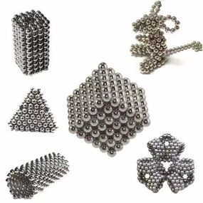 Магнитная игрушка головоломка Neocube 216 шариков 5 мм в боксе Серебряная