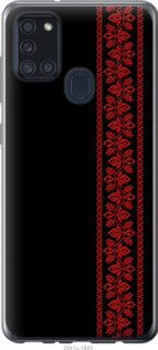 Чехол на Samsung Galaxy A21s A217F Вышиванка 53 из силикона FCh_083863