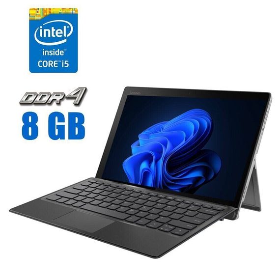 Нетбук Lenovo MIIX 520-12IKB / 12.2" (1920x1080) IPS Touch / Intel Core i5-8250U (4 (8) ядра по 1.6 - 3.4 GHz) / 8 GB DDR4 / 256 GB SSD / Intel UHD Graphics 620 / WebCam б/у