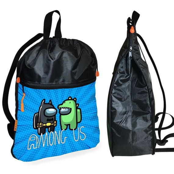 Рюкзак-мішок для взуття, спортивної форми Амонг Ас «Among Us »дитяча сумка для змінки з розширювачем (01201)
