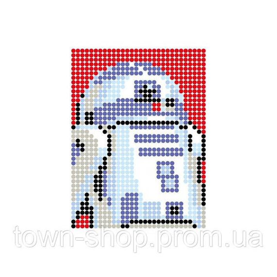 Картина по номерам стикерами в тубусе "Робот синий" (R2D2) , 1200 стикеров 1876, 33х48 см | Зображення 1