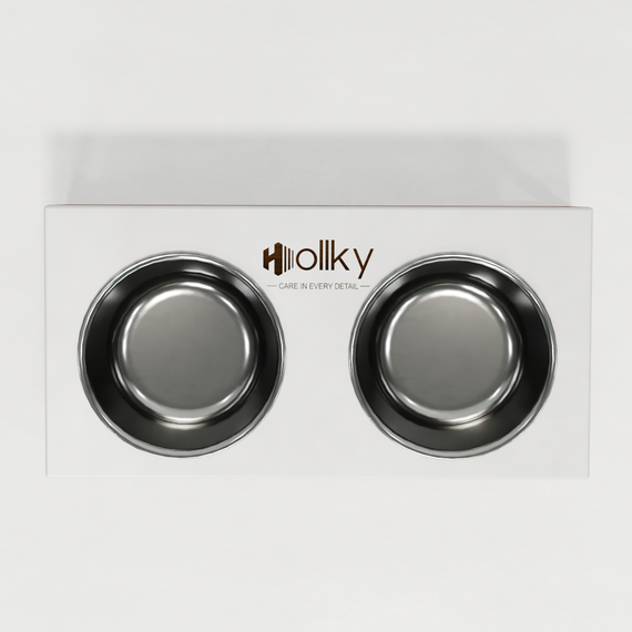 Миски на подставке для средних собак и больших котов Hollky Base M (2 × 0,95 л) BM-422110-GLWH | Зображення 7