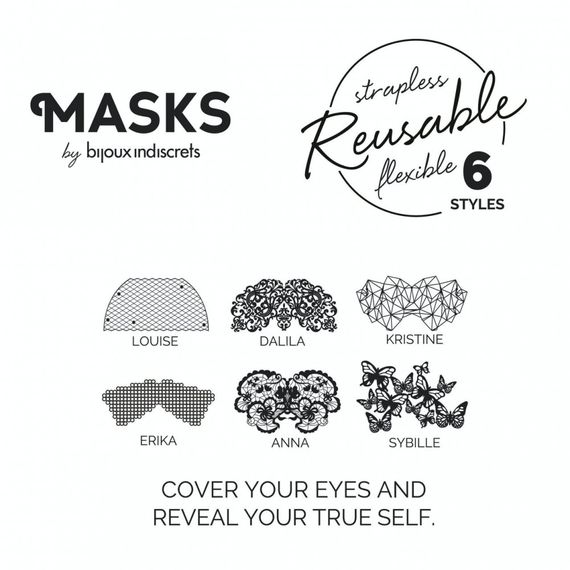 Маска вінілова клейове кріплення,Dalila Mask Bijoux Indiscrets | Зображення 7