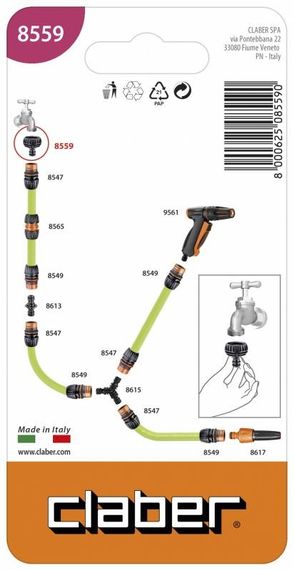Адаптер для конектора для поливального шлангу Claber Ergogrip 8559 (3/4"-1"B) | Зображення 2