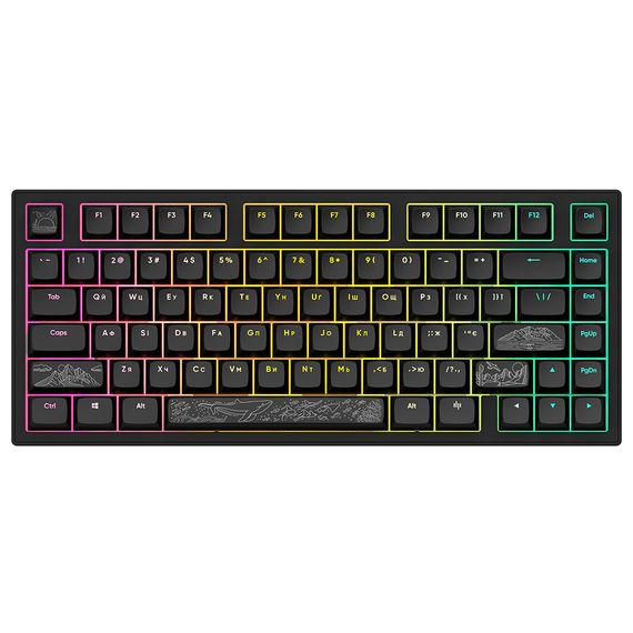 Клавіатура Dark Project ALU81 Terra Nostra PBT RGB Mech G3MS Moonstone Black (DPKB_NOSTRA_81_ANSI_BLACK_UA) | Зображення 1
