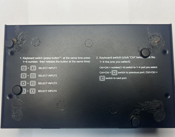 EZCOO 8K HDMI KVM-переключатель 4x1 с USB 3.0 KVM - 4K 120 Гц Hotkey Switch (ez-sw41h21-kvmu3p) Б/У | Зображення 2