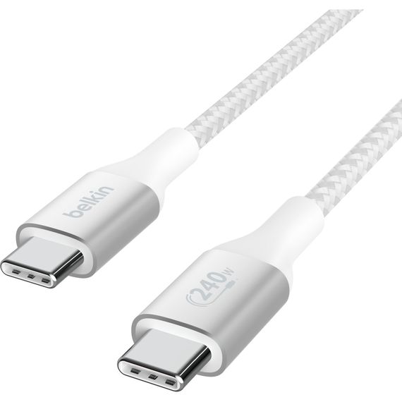 Дата кабель USB-C to USB-C 1.0m 240W white Belkin (CAB015BT1MWH) | Зображення 4