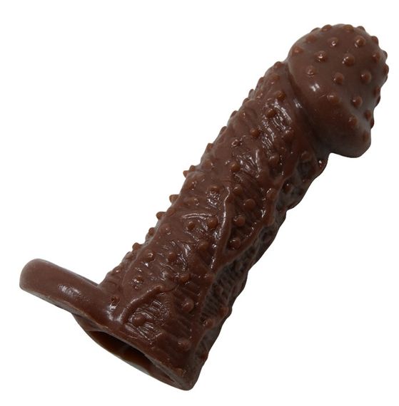 Насадка - презерватив Brave Man, BI-016013 ( коричнева ) Sex Aura | Зображення 3