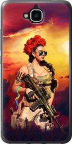 Чехол на Huawei Y6 Pro Украинка с оружием "5316u-355-17620"