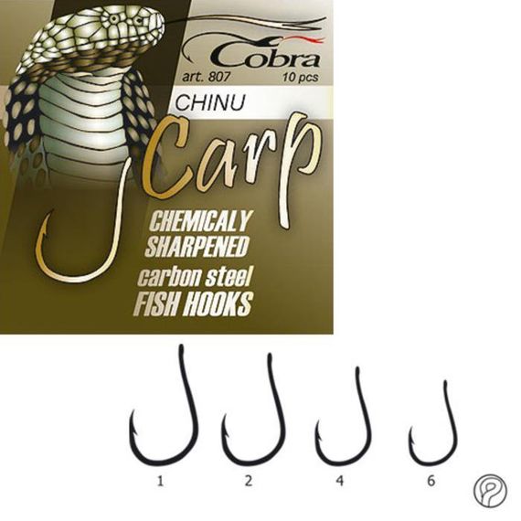 Крючки рыболовные Cobra Кобра CARP CHINU серазмер 807NSB разм.002 10 шт в упаковке