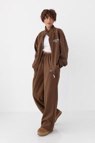 Зимовий спортивний костюм з написами - коричневий цвет, S/M (є розміри)