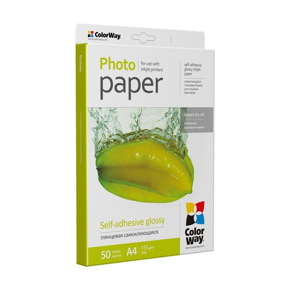 Фотопапір ColorWay A4 115г glossy 50л (PGS1158050A4) | Зображення 1