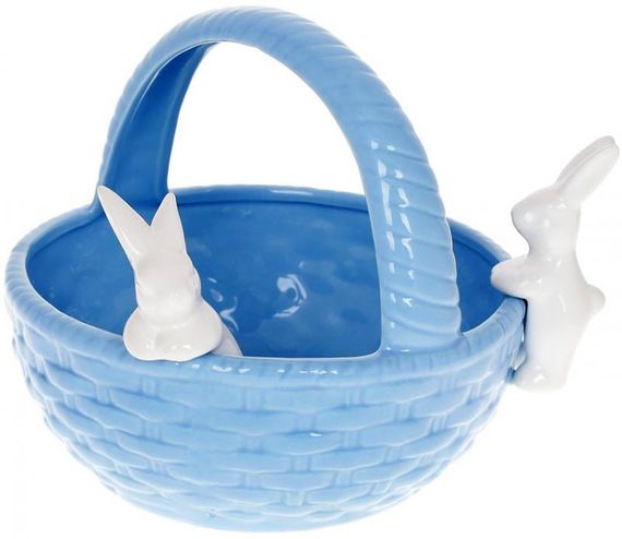 Вазон декоративний Banny in a basket Blue 22х19х17см