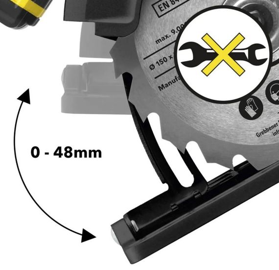 Пила циркулярна акумуляторна Trotec PCSS 10-20V з АКБ та ЗП + кейс (4430000110) | Зображення 1