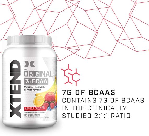 Комплекс аминокислот BCAA Scivation Xtend 90 serv NEW (Fruit Punch) | Зображення 2