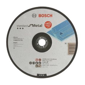 Диск Bosch відрізний шліфувальний Standard, 230х22.23мм, по металу (2.608.619.776)