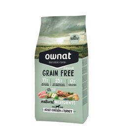 Сухий корм з куркою та індичкою для собак Ownat GF Dog, 3 кг