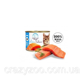 Вологий корм для котів Fine Cat Salmon з м'ясом лосося 200 г 744