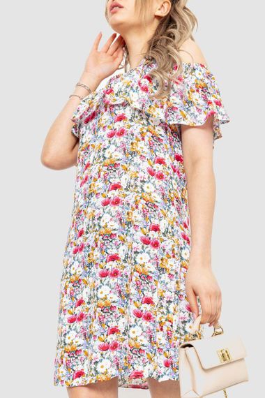 Платье с принтом  цвет молочно-красный 230R24-1 | Зображення 2