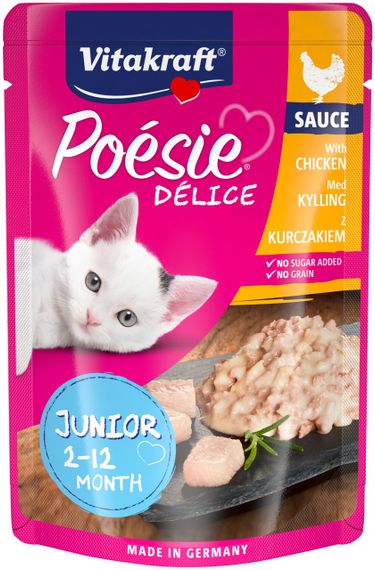 Вологий корм з куркою для кошенят Vitakraft Poesie Delice Chicken, 85 гр