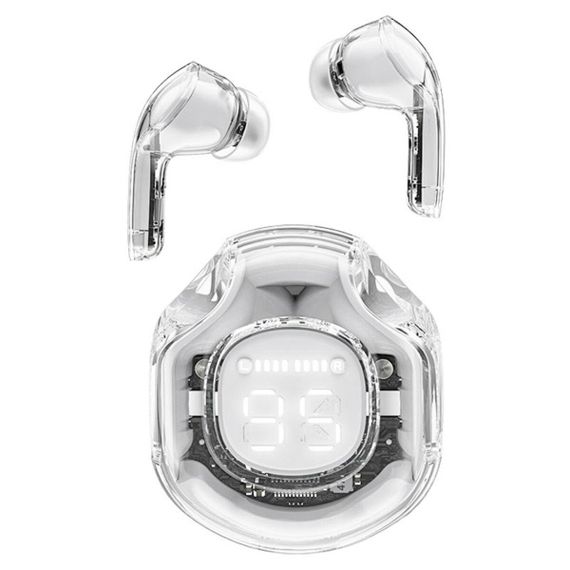 Навушники бездротові Bluetooth ACEFAST T8 Crystal color (2) bluetooth earbuds White Moon