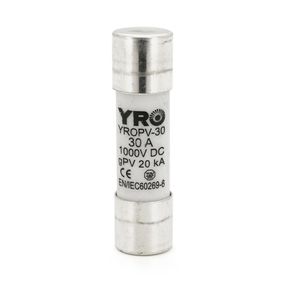 Плавкий запобіжник YROPV-30, 30A, 1000Vdc, 10×38mm, постійна напруга, 10 штук в упаковці, ціна за 1 штуку