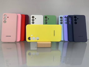 Samsung Galaxy S24 Plus Протиударний чохол з логотипом софт тач жовтий