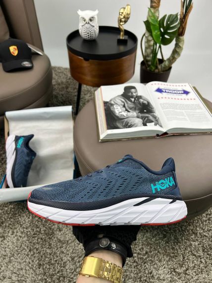 Мужские кроссовки HOKA Clifton 8 Navy White Динаміка твого стилю весна / літо / осінь A4149 45 | Зображення 5