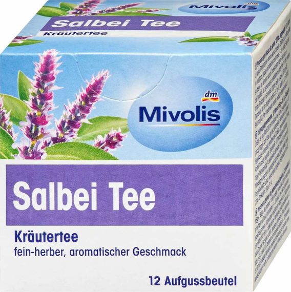 Шавлієвий чай Mivolis Salbei Krautertee, 12 пакетиків