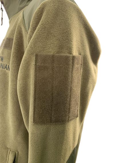 Кофта Tactic4Profi флис хаки на молнии с планкой с вышивкой I'm Ukrainian размер L (48) | Зображення 4