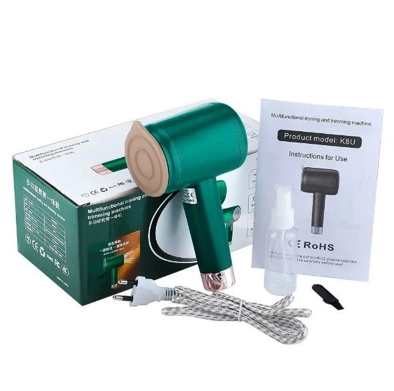 Компактна Дорожня Міні Праска+ Машинкою Для Стрижки Котишків 2в1 | Зображення 2