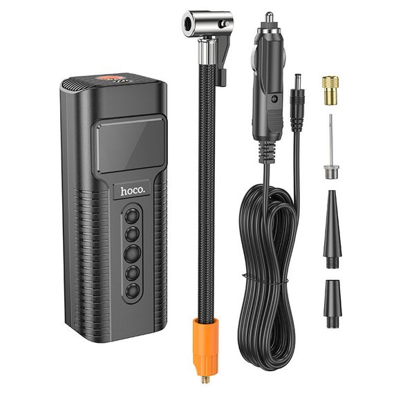Автомобильный насос Hoco PH55 Roys smart car air pump Black | Зображення 4