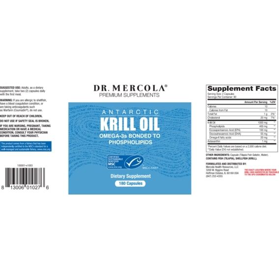 Масло криля Dr. Mercola Antarctic Krill Oil 60 Caps | Зображення 1
