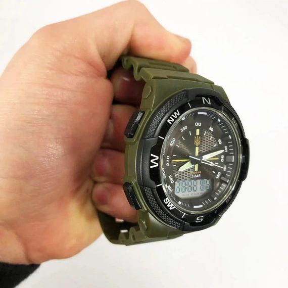 Годинник наручний чоловічий Skmei 1454AG зелений | Зображення 4