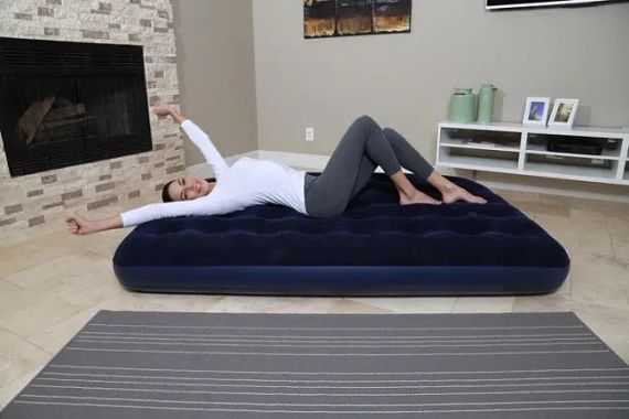Матрас надувной двухместный Avenli Flocked Air Bed Twin 191х99х22 см Синий | Зображення 2