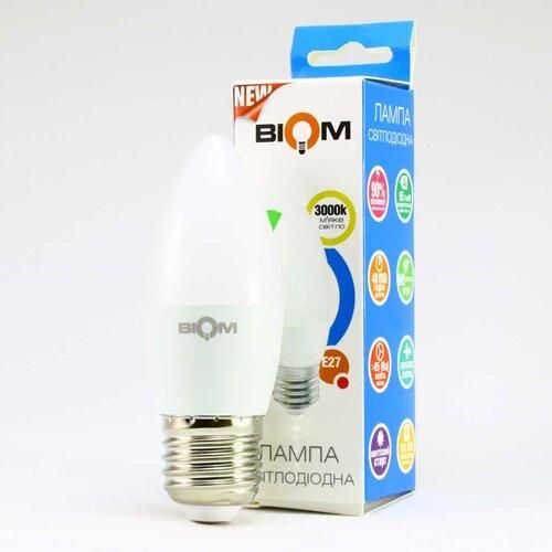 Світлодіодна лампа Biom BT-547 C37 4W E27 3000К матова | Зображення 2