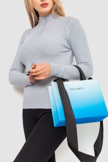 Водолазка жіноча в рубчик, колір світло-сірий, 204R044 | Зображення 2