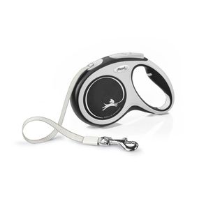 Рулетка Flexi New Comfort M, лента 5 м, черный