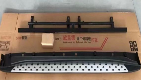 Бокові пороги OEM V1 (2 шт, алюміній) для Mitsubishi Outlander 2012-2021 рр