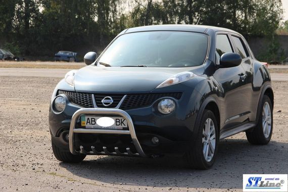 Кенгурятник QT012 (нерж) для Nissan Juke 2010-2019 гг | Зображення 1