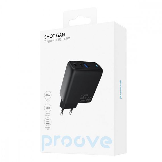 МЗП Proove Shot GaN 67W (2Type-C + USB) | Зображення 1