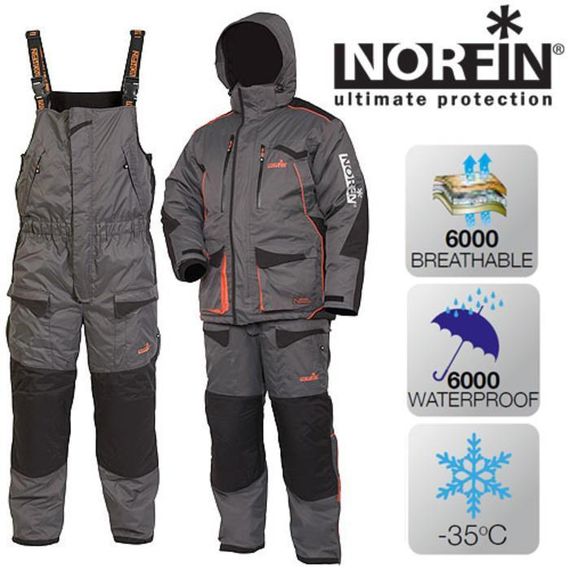 Kостюм зимний рыболовный Norfin Норфин DISCOVERY GRAY 06 р.XXXL